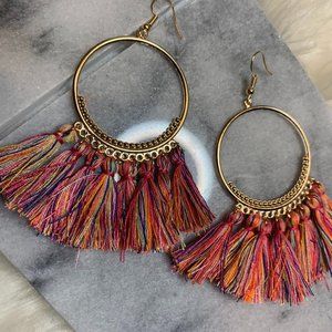 Spectrum - Tassel and Hoop Earrings